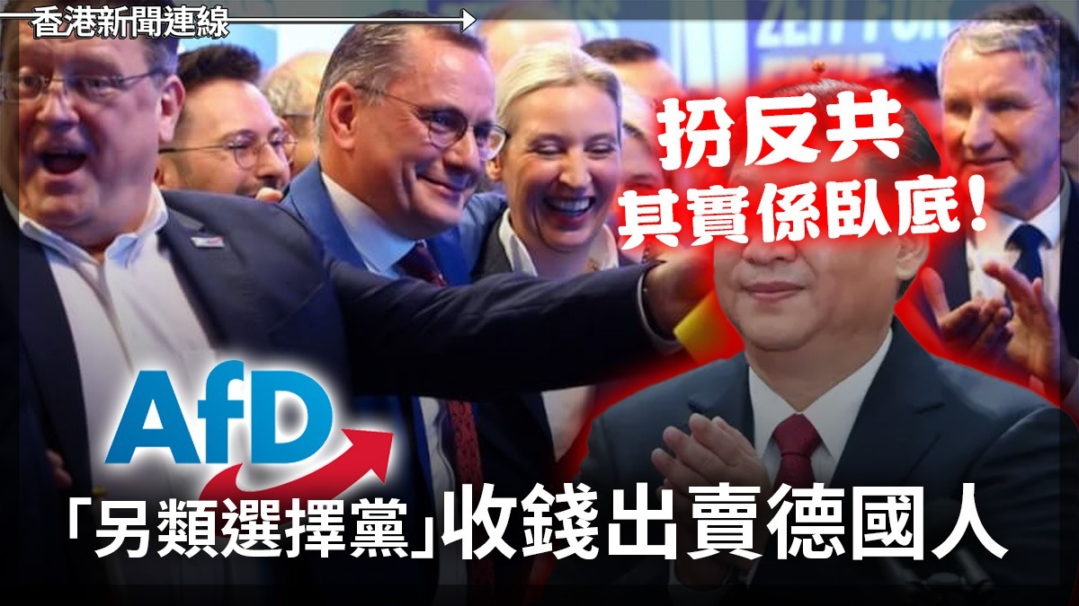 扮反共其實係臥底!   「另類選擇黨」 收錢出賣德國人