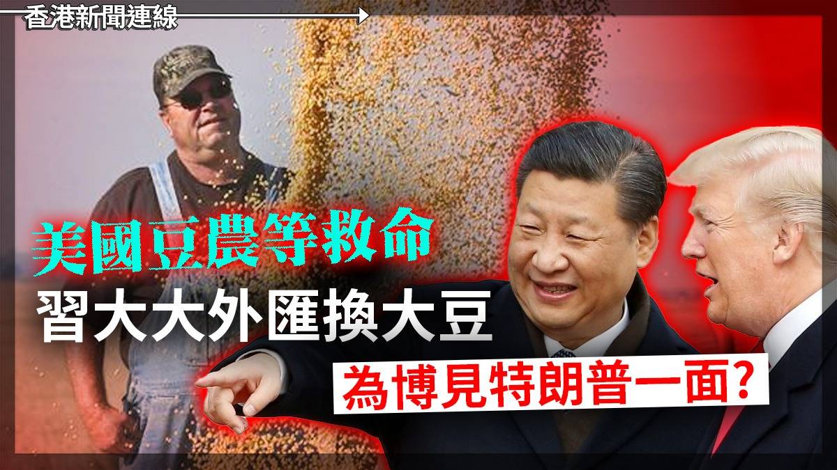 美國豆農等救命         習大大外匯換大豆         為博見特朗普一面?