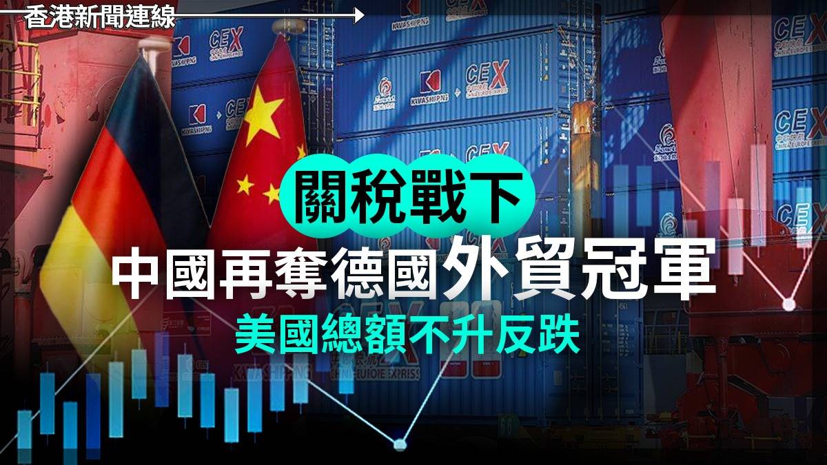 關稅戰下 中國再奪德國外貿冠軍 美國總額不升反跌