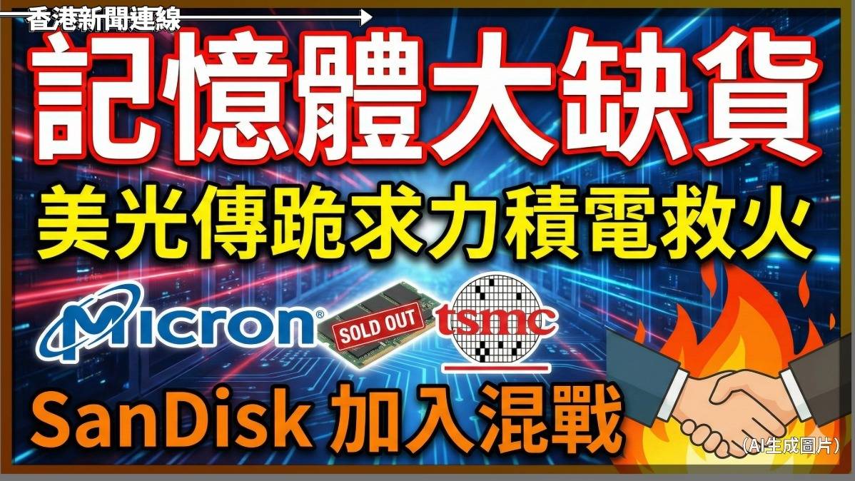 記憶體大缺貨 美光傳跪求力積電救火 SanDisk 加入混戰