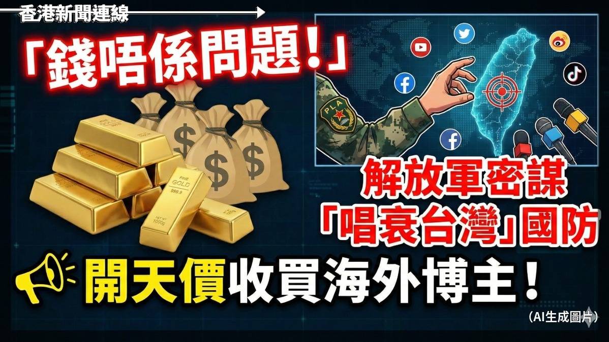 「錢唔係問題!」 開天價收買海外博主! 解放軍密謀「唱衰台灣」國防