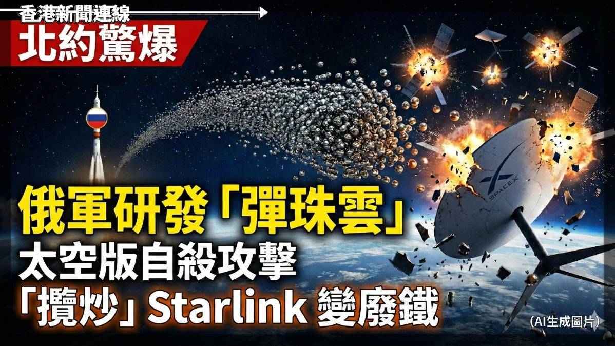 北約驚爆俄軍研發「彈珠雲」 太空版自殺攻擊 「攬炒」Starlink 變廢鐵