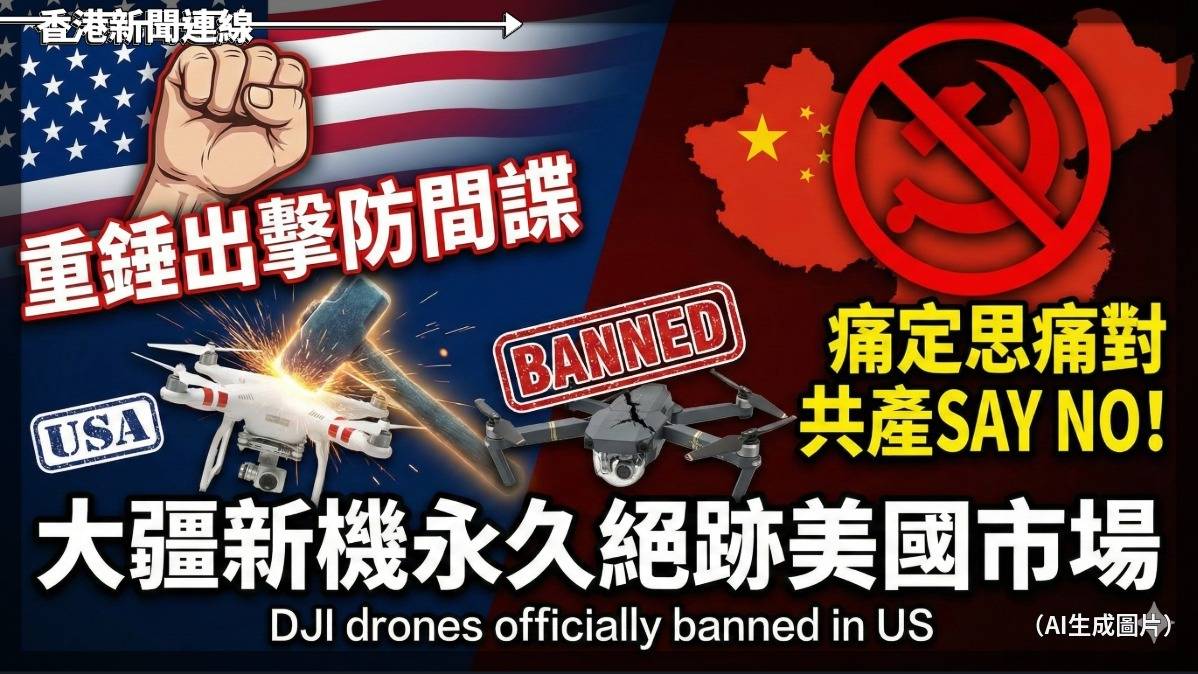 重錘出擊防間諜 大疆新機永久絕跡美國市場 痛定思痛對共產SAY NO!