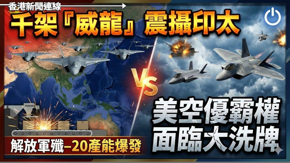 千架「威龍」震攝印太? 解放軍殲-20產能爆發 美空優霸權面臨大洗牌