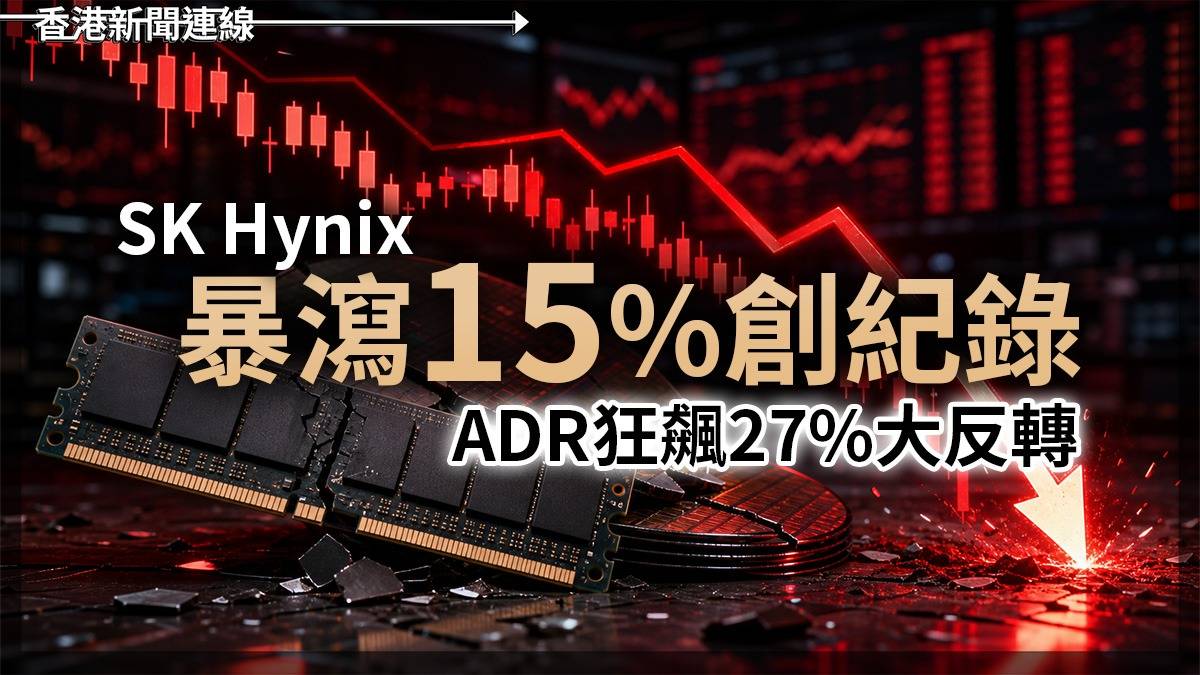 SK Hynix暴瀉15%創紀錄 ADR狂飆27%大反轉