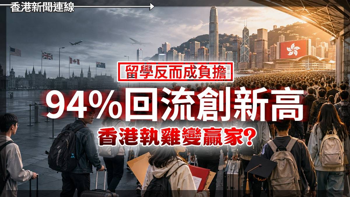 留學反而成負擔 94%回流創新高 香港執雞變贏家?