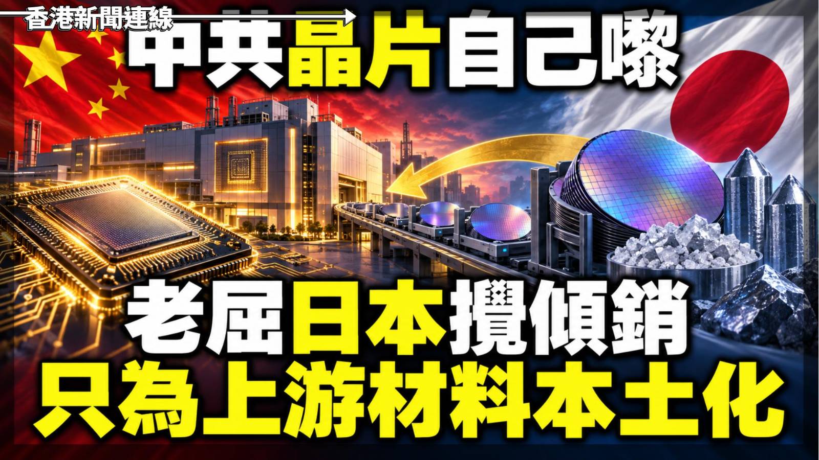 中共晶片自已嚟 老屈日本攪傾銷 只為上游材料本土化