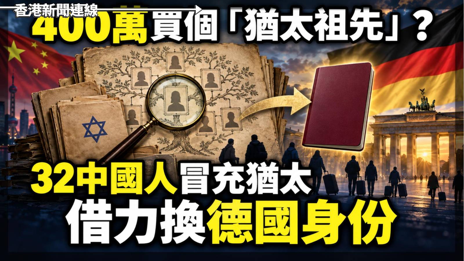 400萬買個「猶太祖先」? 32中國人冒充猶太 借力換德國身份